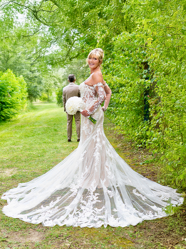 First Look zwischen Braut und Bräutigam